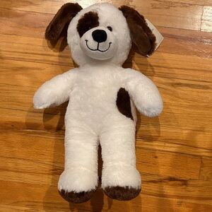 Build-A-Bear White and Brown Plush Dog Toy